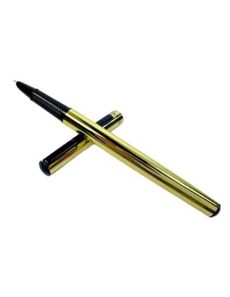 Stilou Cnx 8072, penita ascunsa, alimentare pompita, corp metalic auriu, clips negru