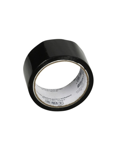 Banda adeziva Office-Cover, pentru ambalare, 48mm x 50yard, negru