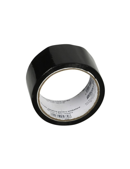 Banda adeziva Office-Cover, pentru ambalare, 48mm x 50yard, negru