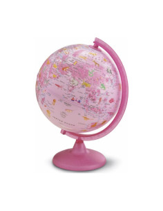 Glob pamantesc Pink Zoo TB00430, 25cm, plastic, cu iluminare