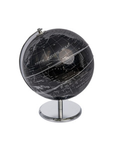 Glob pamantesc Cnx, 20cm, PVC dur, negru, suport auriu/argintiu