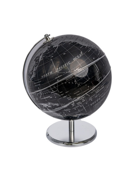 Glob pamantesc Cnx, 20cm, PVC dur, negru, suport auriu/argintiu
