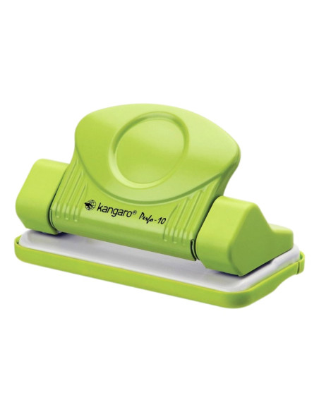 Perforator Kangaro Perfo-10, 10 coli, metalic, verde