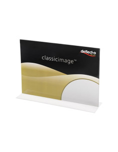 Display prezentare Deflecto RI98216 SULA411, A4, landscape, forma T, plastic