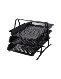 Tavita documente Ark 1800, 3 nivele, cadru metalic, plastic, negru