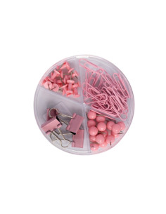 Accesorii set birou Cnx, 62 piese, diverse culori - agrafe, ace gamalie, ace tabla, clips 2