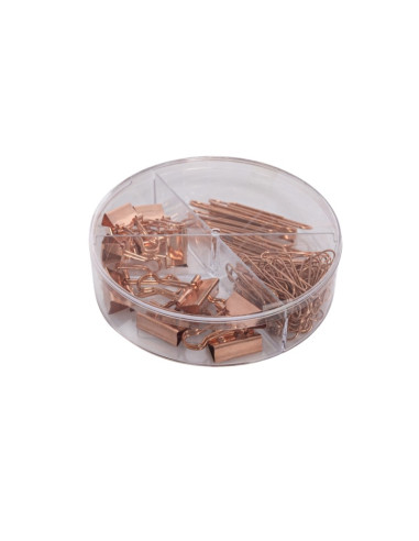 Accesorii set birou Cnx, 70 piese, bronz - agrafe, clips