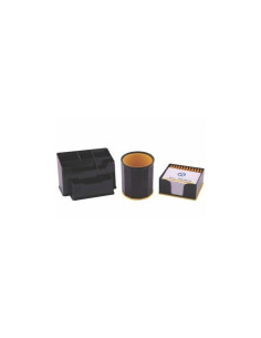 Set birou Ark 1194, 3 piese, plastic, negru
