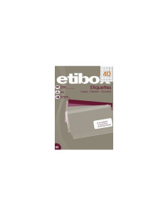 Etichete autocolante Etibox 119769, 40/A4, 52.5x29.7mm, permanente, colturi drepte, alb, top 100 coli (4000 etichete)