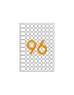 Etichete autocolante Agipa 114313, 96/A5, 15mm, permanente, rotund, rosu, top 10 coli (960 etichete) 2