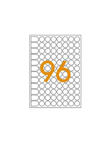 Etichete autocolante Agipa 114313, 96/A5, 15mm, permanente, rotund, rosu, top 10 coli (960 etichete)