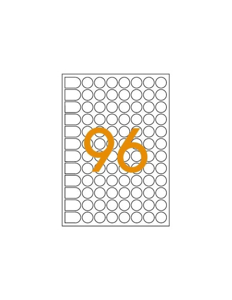 Etichete autocolante Agipa 114313, 96/A5, 15mm, permanente, rotund, rosu, top 10 coli (960 etichete)