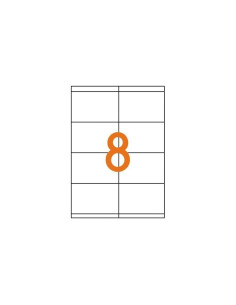 Etichete autocolante Etibox 119773, 8/A4, 105x70mm, permanente, colturi drepte, alb, top 100 coli (800 etichete) 2