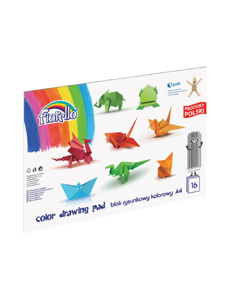 Hartie color A4 Fiorello 150-1436, 80g/mp, mix culori intense, set 16 file