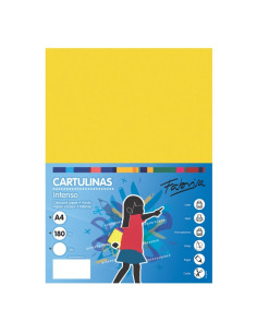 Carton colorat A4 Fabrisa 15517, 180g/mp, galben intens, top 250 coli
