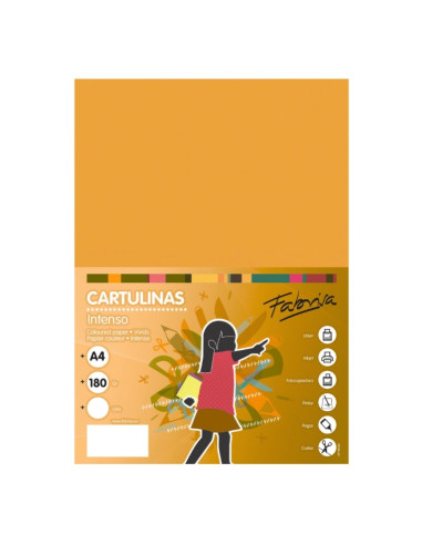 Carton colorat A4 Fabrisa 17090, 180g/mp, auriu intens, top 50 coli