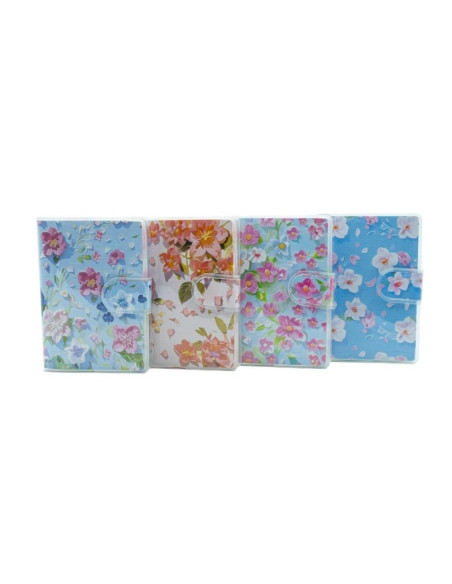 Jurnal A6 CNX Light Flowers 9601-1L, 200 pagini, coperta carton, cu magnet