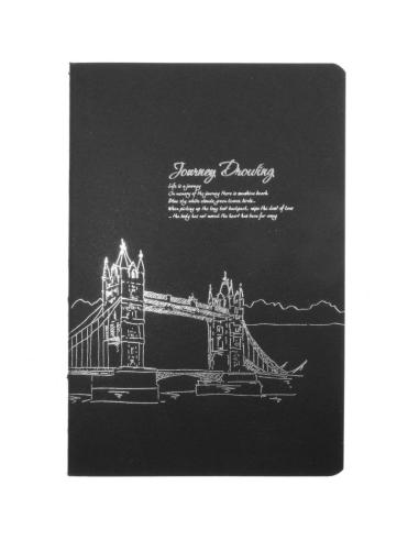 Jurnal A5 CNX FX32K-677, 64 pagini, coperta carton neagra, hartie neagra