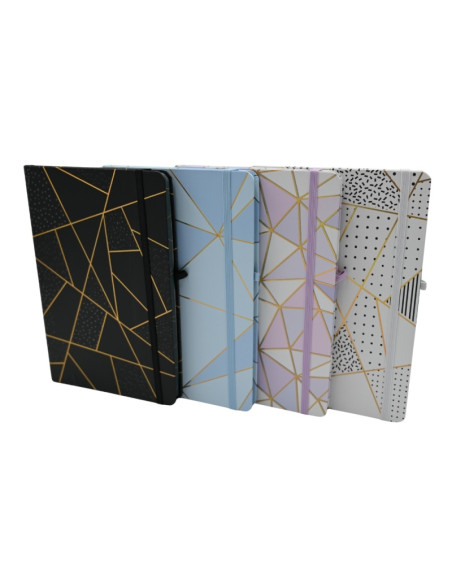 Jurnal A5 CNX Dungi si Forme 3783-1L, 160 pagini, coperta carton, cu elastic