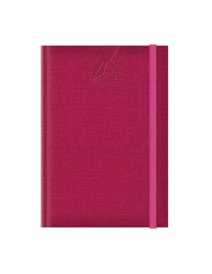 Agenda A5 nedatata Colere EJ-1503, 224 pagini, cu elastic, fucsia