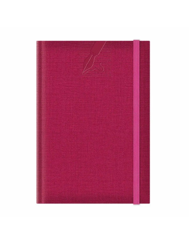 Agenda A5 nedatata Colere EJ-1503, 224 pagini, cu elastic, fucsia