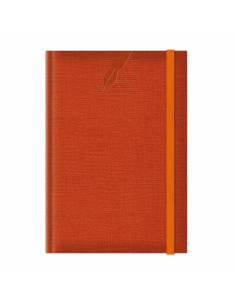 Agenda A5 nedatata Colere EJ-1506, 224 pagini, cu elastic, orange