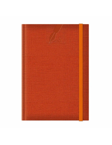 Agenda A5 nedatata Colere EJ-1506, 224 pagini, cu elastic, orange