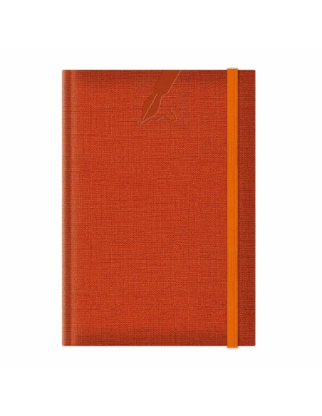 Agenda A5 nedatata Colere EJ-1506, 224 pagini, cu elastic, orange