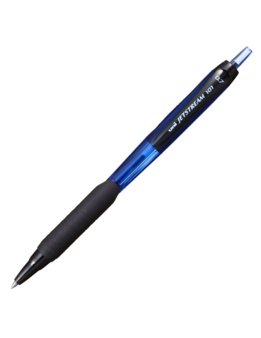 Pix Jetstream Uni-ball SXN-101, 0.7mm, set 5 buc, cu mecanism, corp in culoarea scrisului, grip cauciucat