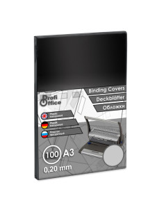 Coperta indosariere A3 ProfiOffice, PVC cristal, transparent, 0.20mm, top cu 100 coli