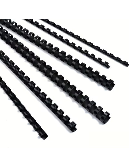 Inele plastic pentru indosariere Office Cover, 28mm, negru, set 50 buc