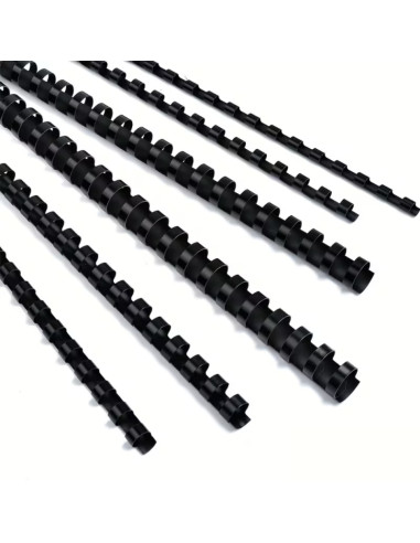Inele plastic pentru indosariere Office Cover, 38mm, negru, set 50 buc