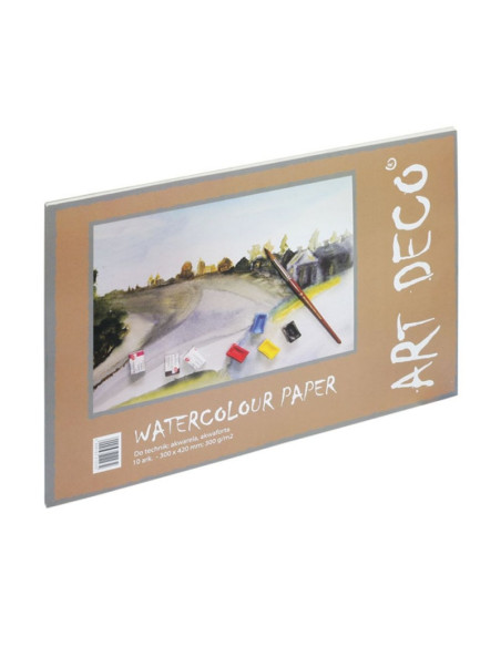 Bloc de desen A2 Fiorello, 10 file, 300g/mp, 420×594mm, 150-1325