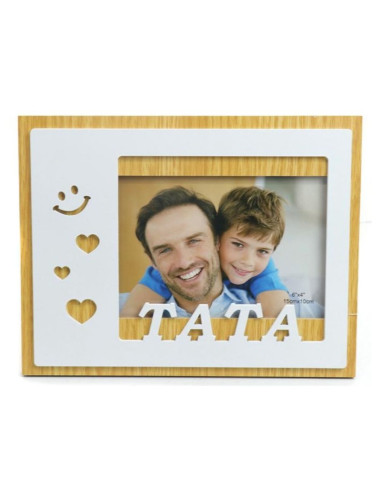 Rama foto, MDF, 10x15cm, No.R-04, mesaj "Tata"
