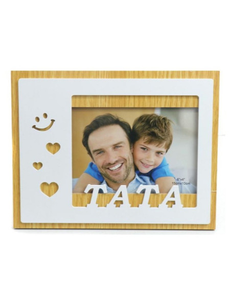 Rama foto, MDF, 10x15cm, No.R-04, mesaj "Tata"