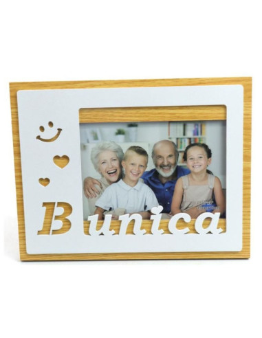Rama foto, MDF, 10x15cm, No.R-02, mesaj "Bunica"