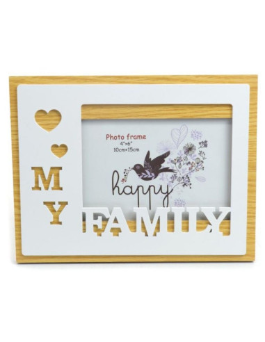 Rama foto, MDF, 10x15cm, No.R-07, mesaj "My Family"