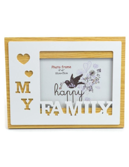 Rama foto, MDF, 10x15cm, No.R-07, mesaj "My Family"