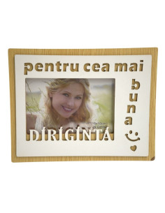 Rama foto, MDF, 10x15cm, No.R-21, mesaj "pentru cea mai buna Diriginta"
