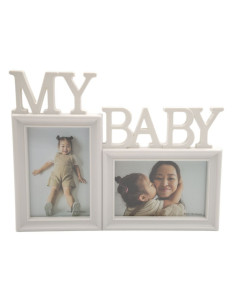 Rama foto, PVC, 2 x 10x15cm, No.BB82, mesaj "My baby"