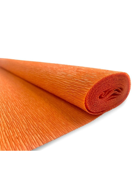 Hartie creponata Colorarte QC-006, portocaliu intens, 50x200cm, solida floristica