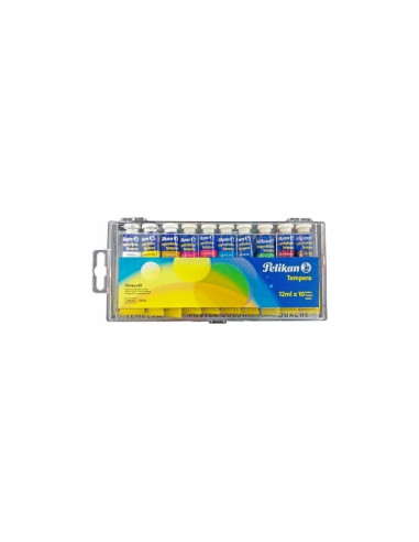 Culori tempera Pelikan, 10 culori x 12ml, 719130
