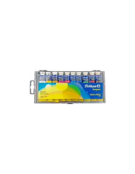 Culori tempera Pelikan, 10 culori x 12ml, 719130