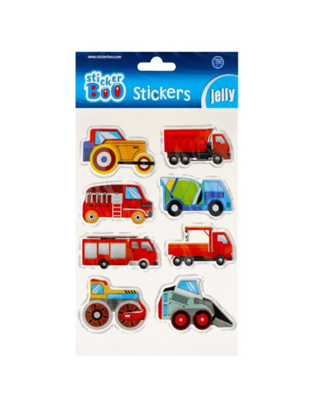 Abtibilduri - utilaje, set 8 buc, Sticker Boo, 493723