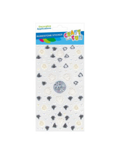 Accesorii creatie - stickere autoadezive - pietre, perle, inimioare, set 63 buc, Craft with Fun 531850