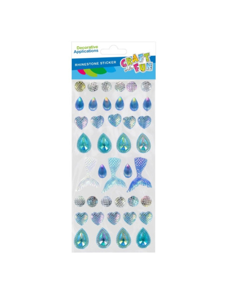 Accesorii creatie - stickere autoadezive - sirena cristal, 8x20 cm, Craft with Fun 567265