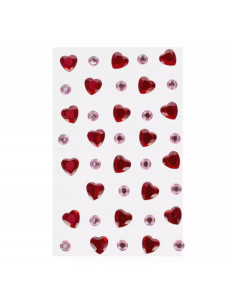 Accesorii creatie 3 in 1 - stickere autoadezive - inimioare, 14x25 cm, Craft with Fun 567251 2