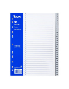 Index plastic numeric 1-31 Noki 59231, A4, portret, gri