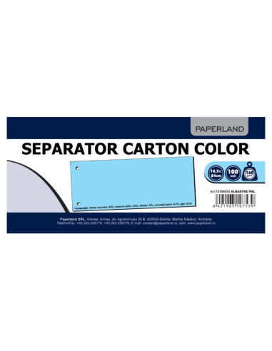 Separator carton PaperL, A7, culori pale, set 100 buc