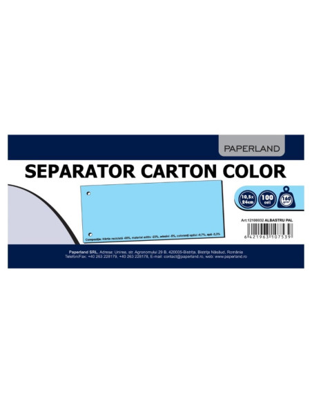 Separator carton PaperL, A7, culori pale, set 100 buc